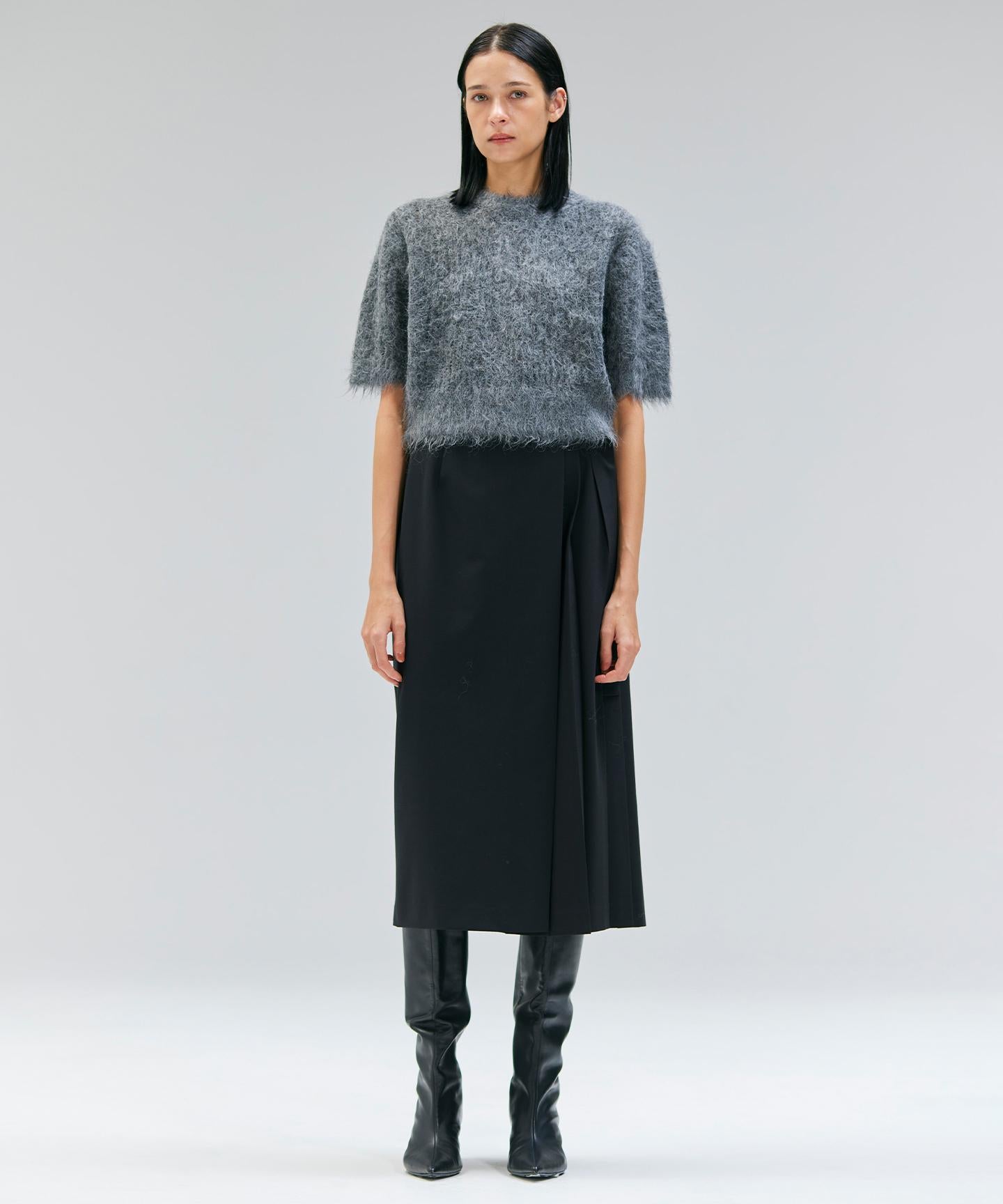 ZEPHYR / ウールライクアシンメトリープリーツスカート