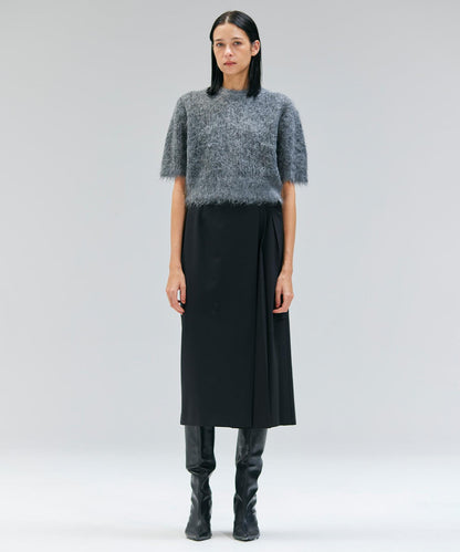 ZEPHYR / ウールライクアシンメトリープリーツスカート