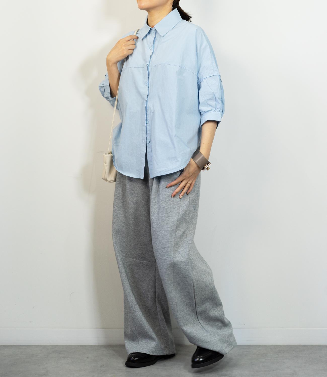 ギャザースリーブ半袖シャツ