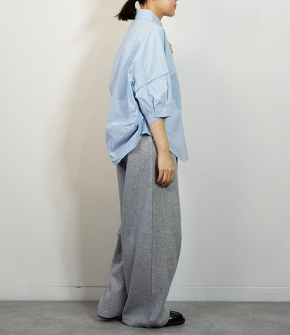 ギャザースリーブ半袖シャツ