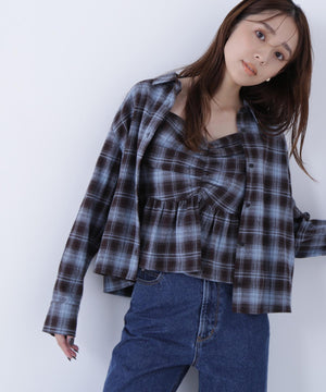 ビスチェセットチェックシャツ