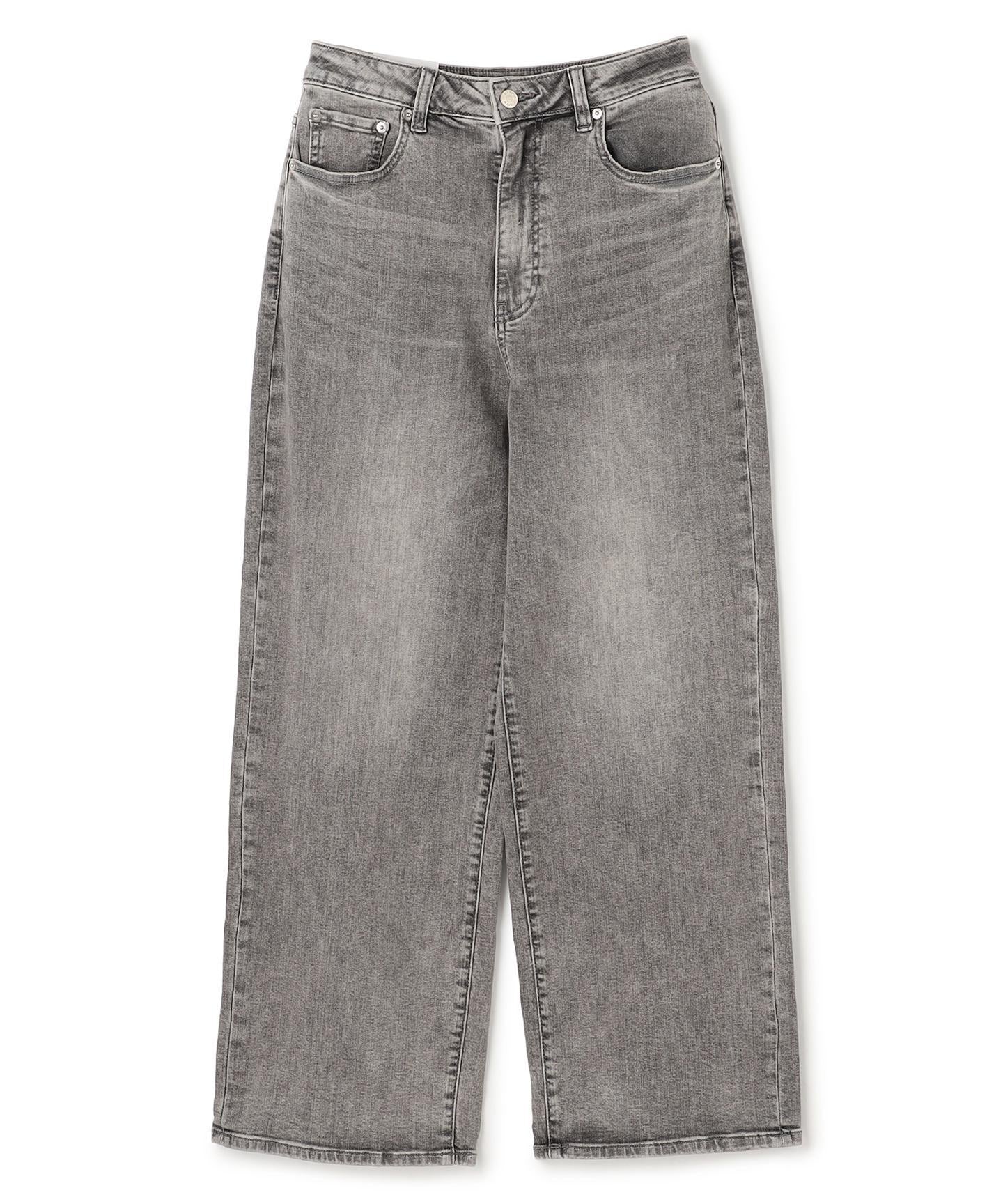 撥水ストレッチ ルーズワイドデニム