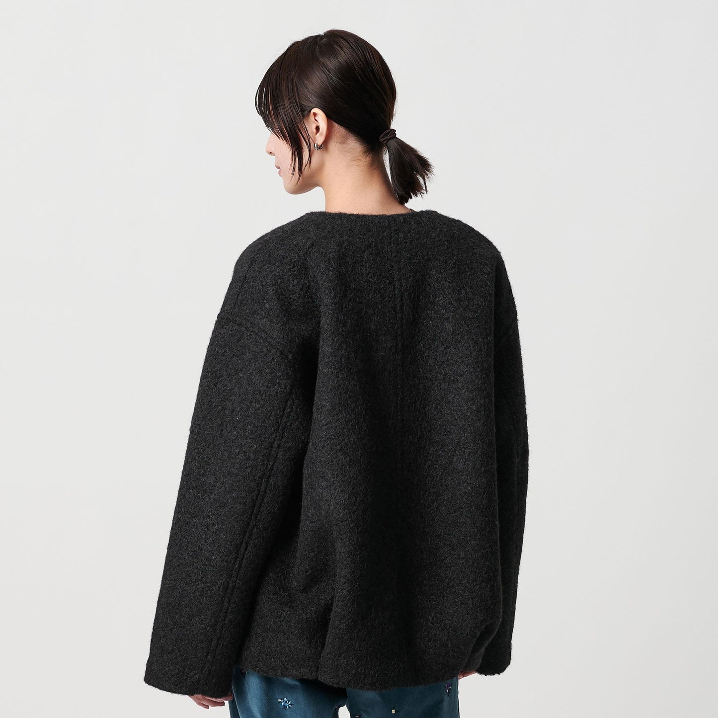 ブークレ ノーカラーブルゾン