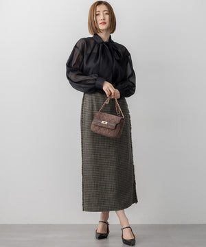 スエード キルティング ショルダーバッグ