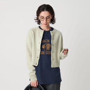 ウールニット ショートカーディガン