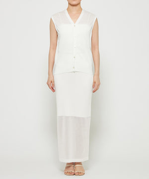 シアーニット ノースリーブベスト