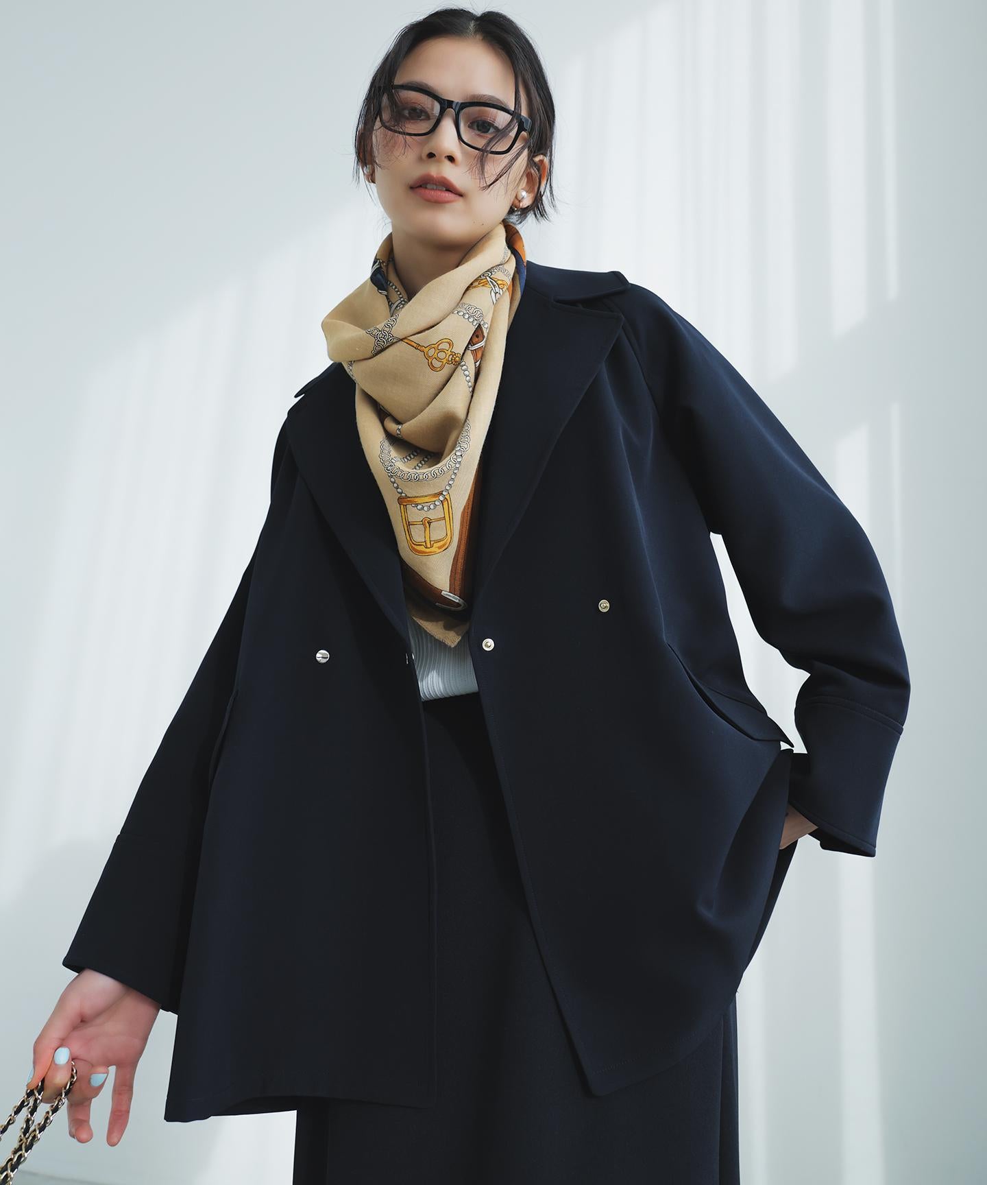 エレカジストレッチミドルトレンチ コート