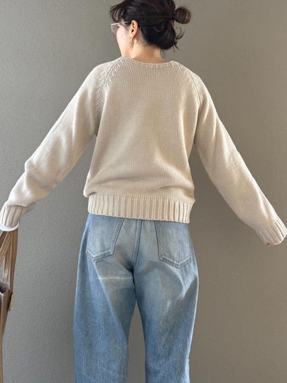 ラウンドネックニット