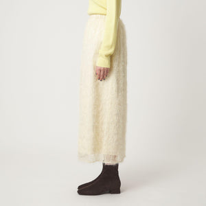 シアー レース ギャザー スカート