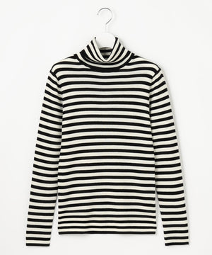 ウーステッドウール リブタートルネック ニット