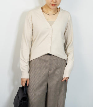 ソフトタッチVネックニットカーディガン
