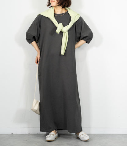 コクーンスリーブストレートワンピース