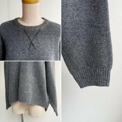 ウール混ガゼットニット