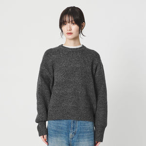 ウールブレンド シルクネップ ニットプルオーバー