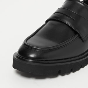 レザーライク コインローファー