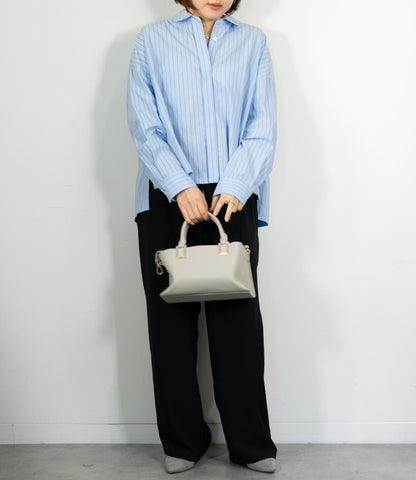 先染めストライプシャツ