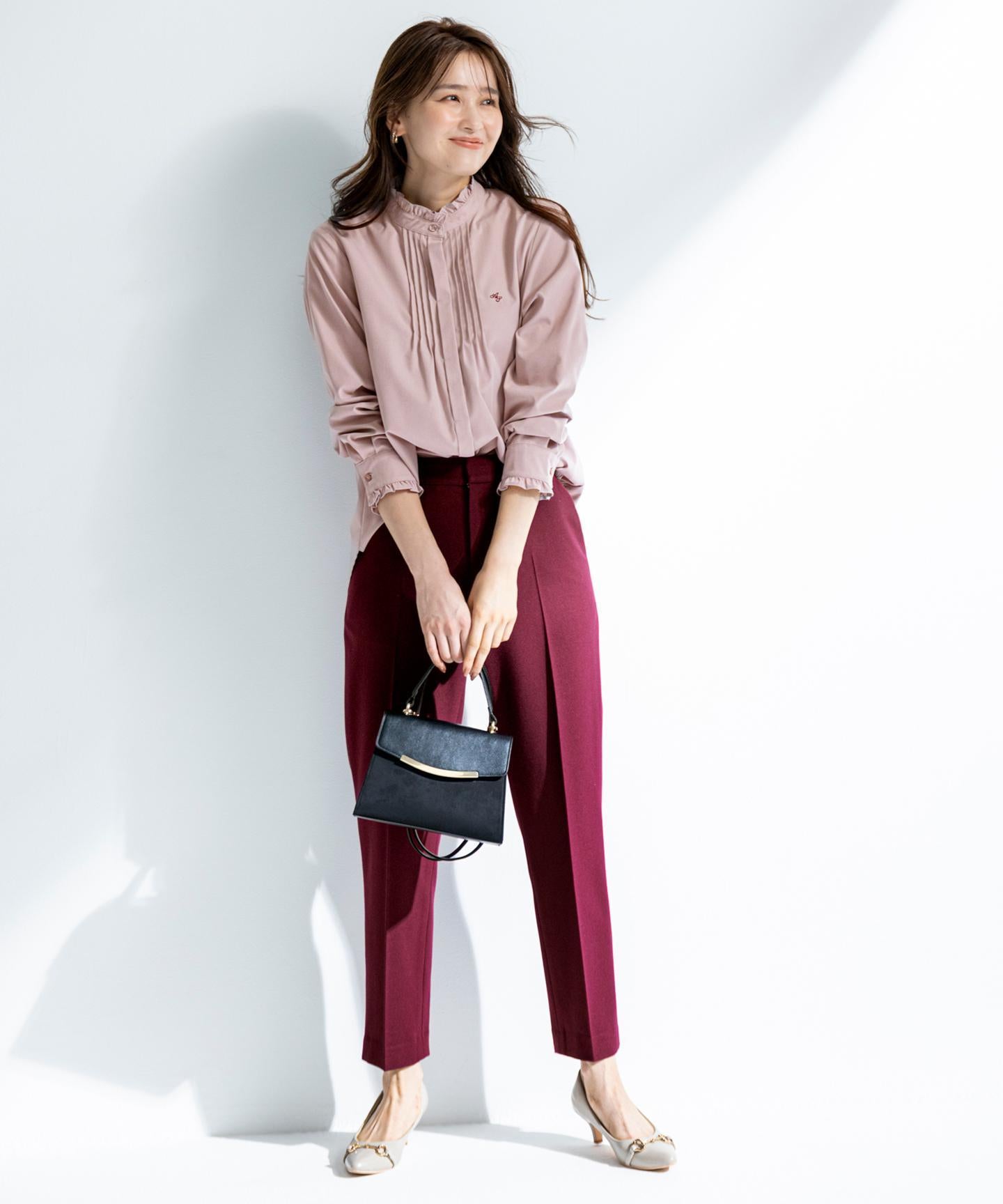 ピンタックフリル シャツ