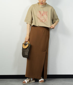 ボタニカルプリントオーバーTシャツ