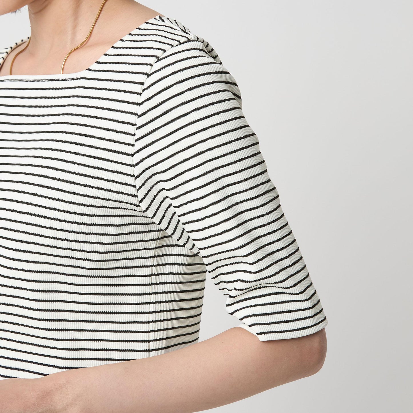 ニットライク スクエアネック カットソー