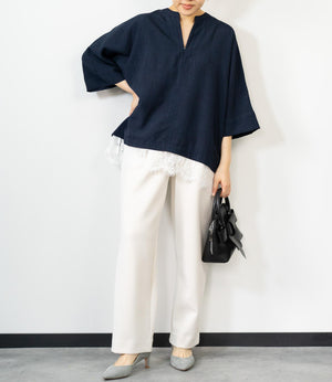 レースドッキングスキッパーブラウス