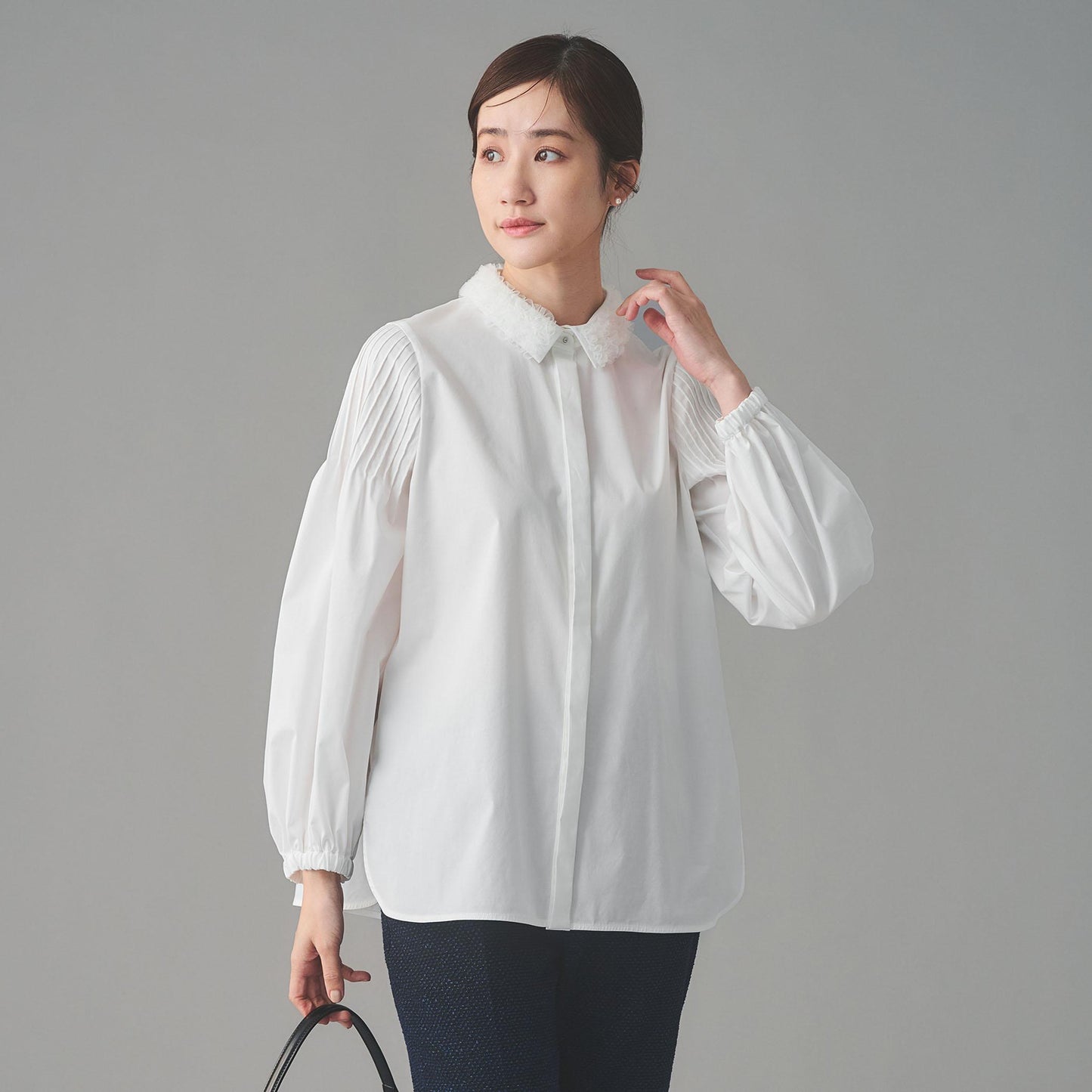 チュールカラー 2WAY ブラウス