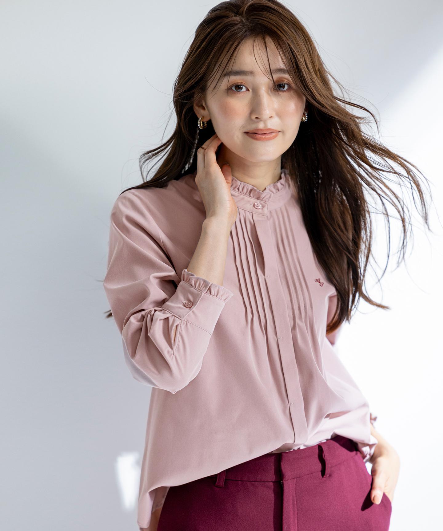 ピンタックフリル シャツ