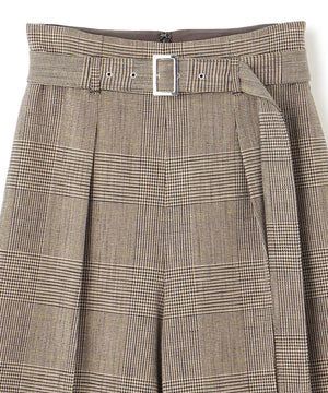 グレンチェック ワイドパンツ