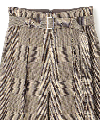 グレンチェック ワイドパンツ