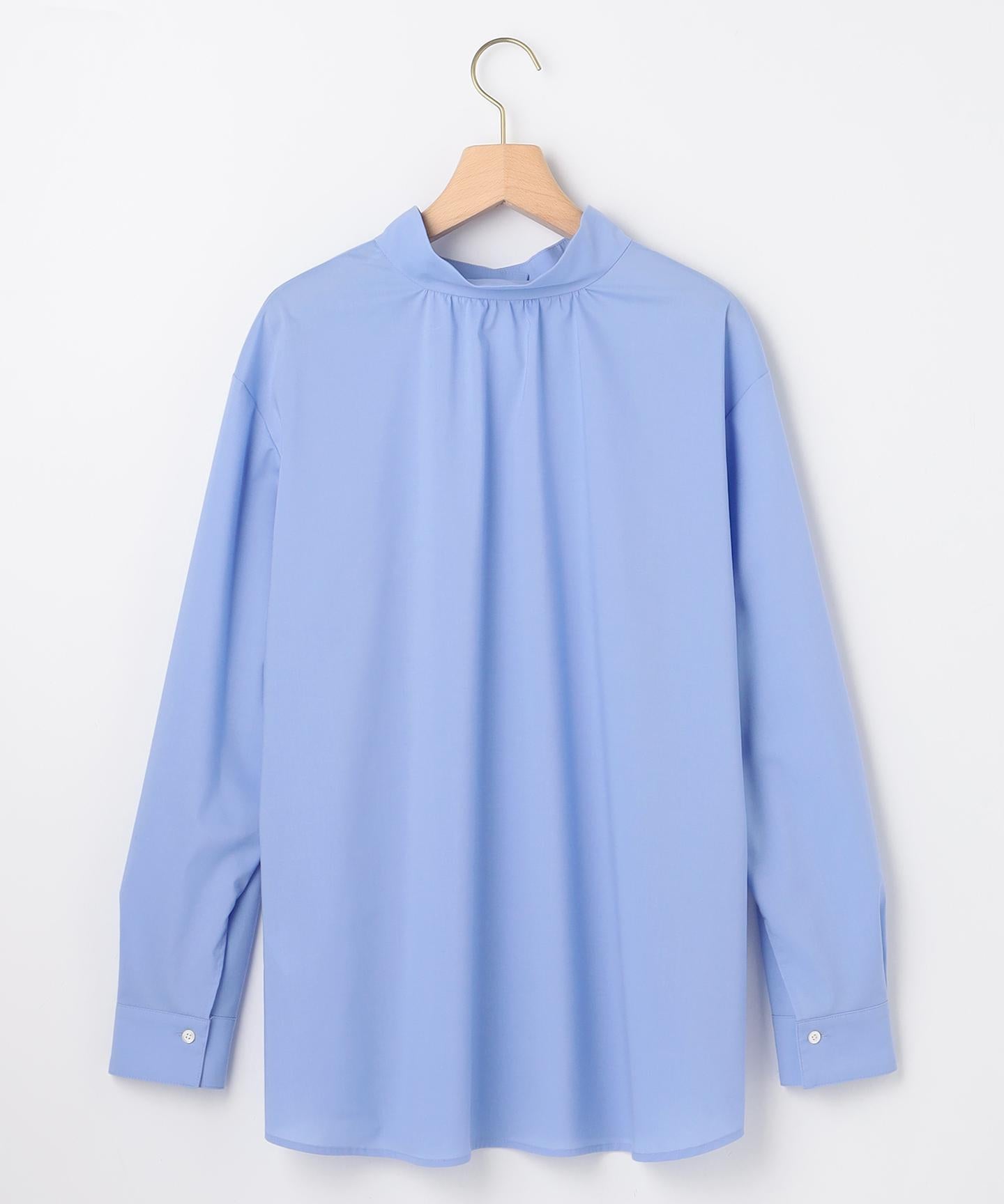 コットンタッチシャーティング刺繍入り ブラウス