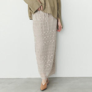 透かし編みAラインスカート