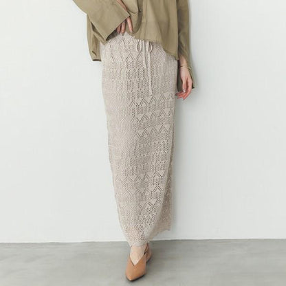 透かし編みAラインスカート