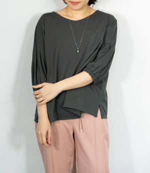 シルケットVネックカットソー