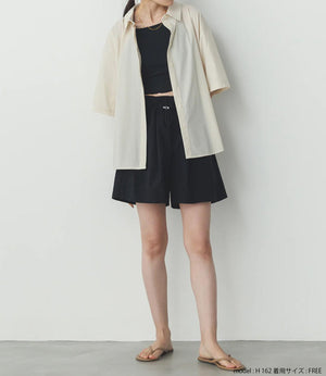 【接触冷感】バックタックオーバーシャツ