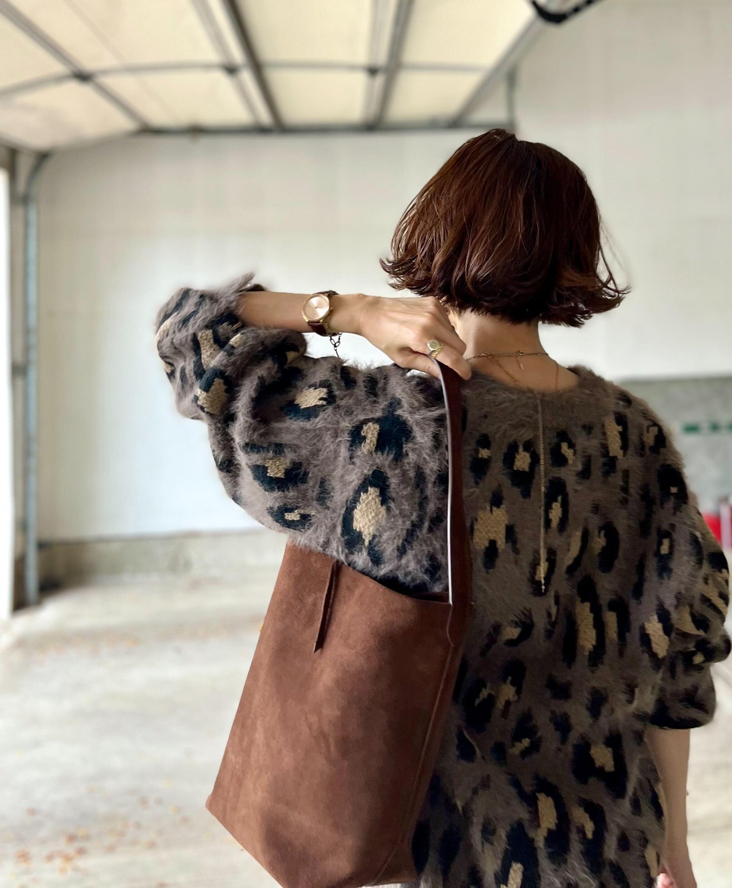 アンゴラレオパードカーディガン