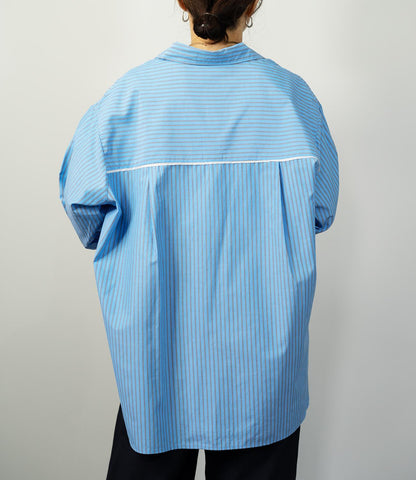 ストライプオーバーシャツ