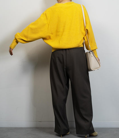 デザイン編みニットカーディガン