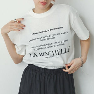 USAコットン2wayレタリングTシャツ