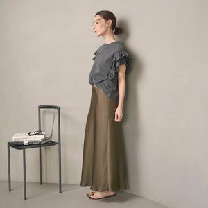 ポリエステルサテン マーメイドフレアスカート