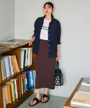 スゴ機能美ニット Iラインスカート