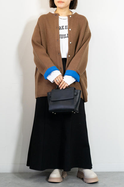 バイカラーミドルコーディガン