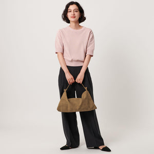 スエードライク スクエア ショルダーバッグ