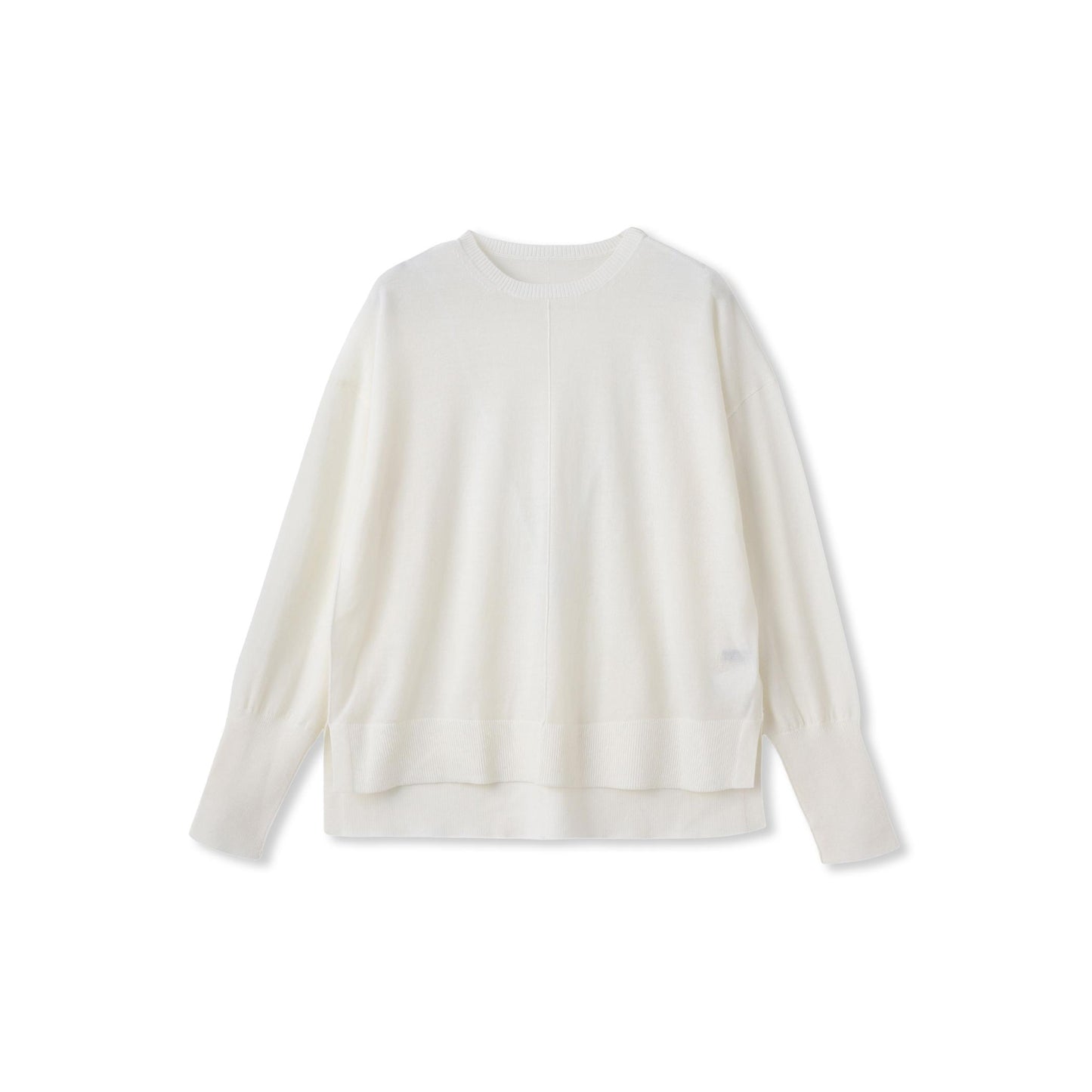 【WEB限定】ベーシックウールクルーネックニット≪洗える≫