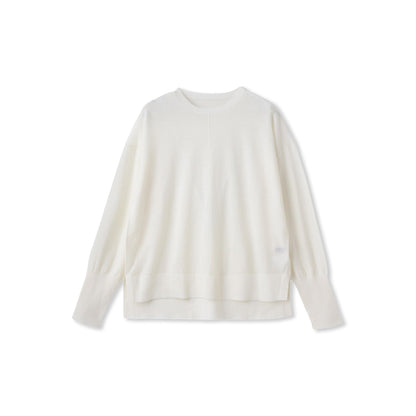 【WEB限定】ベーシックウールクルーネックニット≪洗える≫