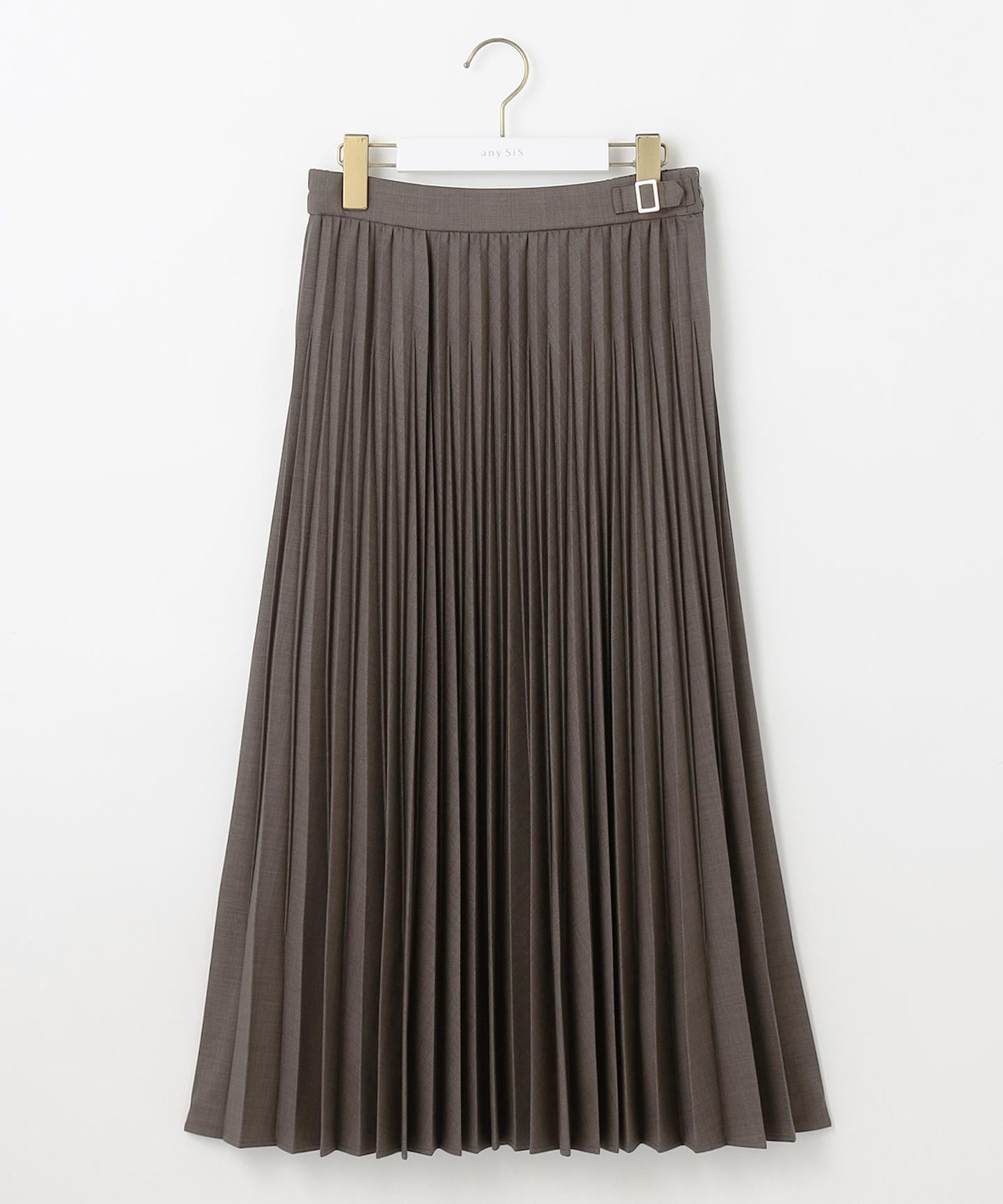 ウーステッドエステル  プリーツスカート