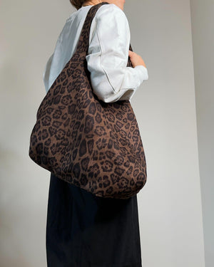 レオパード スエードショルダーバッグ