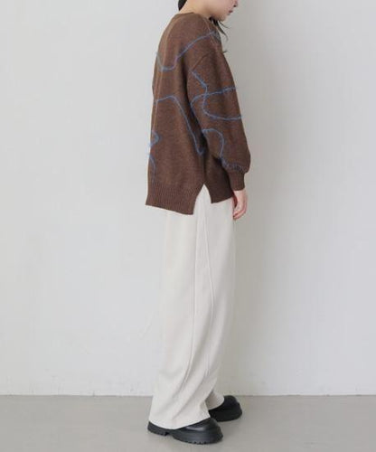 ニュアンスラインニット