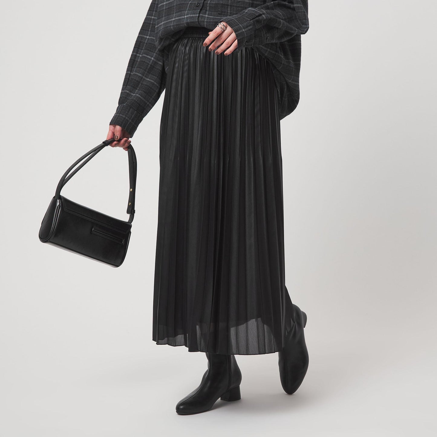 ハクプリント プリーツ スカート