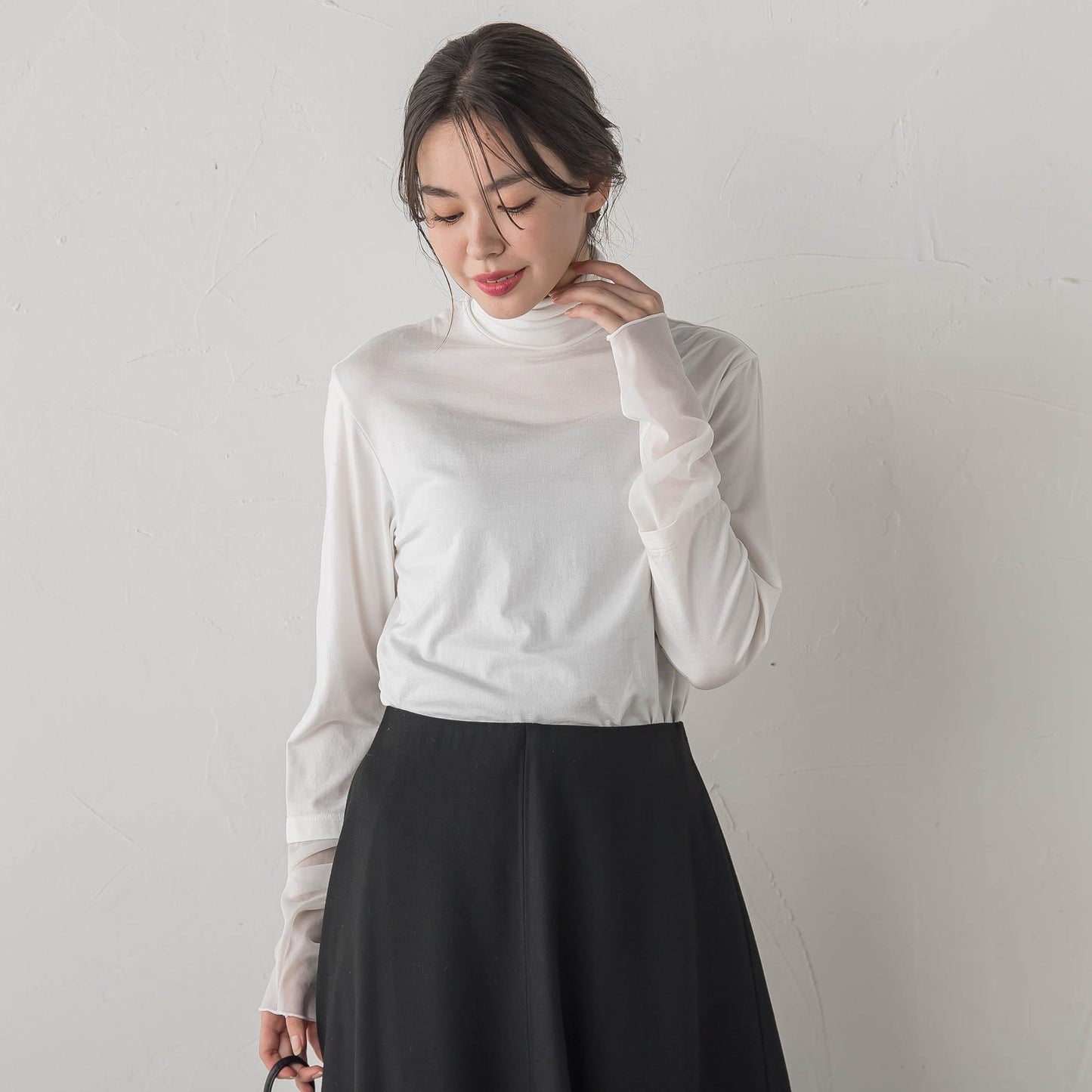 ウォッシャブルベア天竺カットソー≪洗濯機で洗える≫