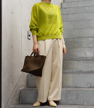 リネンライクシャイニータックパンツ