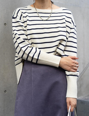ボーダー柄ニット
